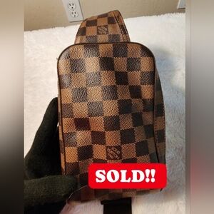 Authentic Louis Vuitton Damier Jeronimo Shoulder/ Waist Bag